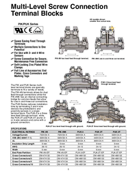Thumbnail of document Data Sheet - PIK-4N Sensor & Multi-Level DIN Rail Terminal Blocks Screw Connection